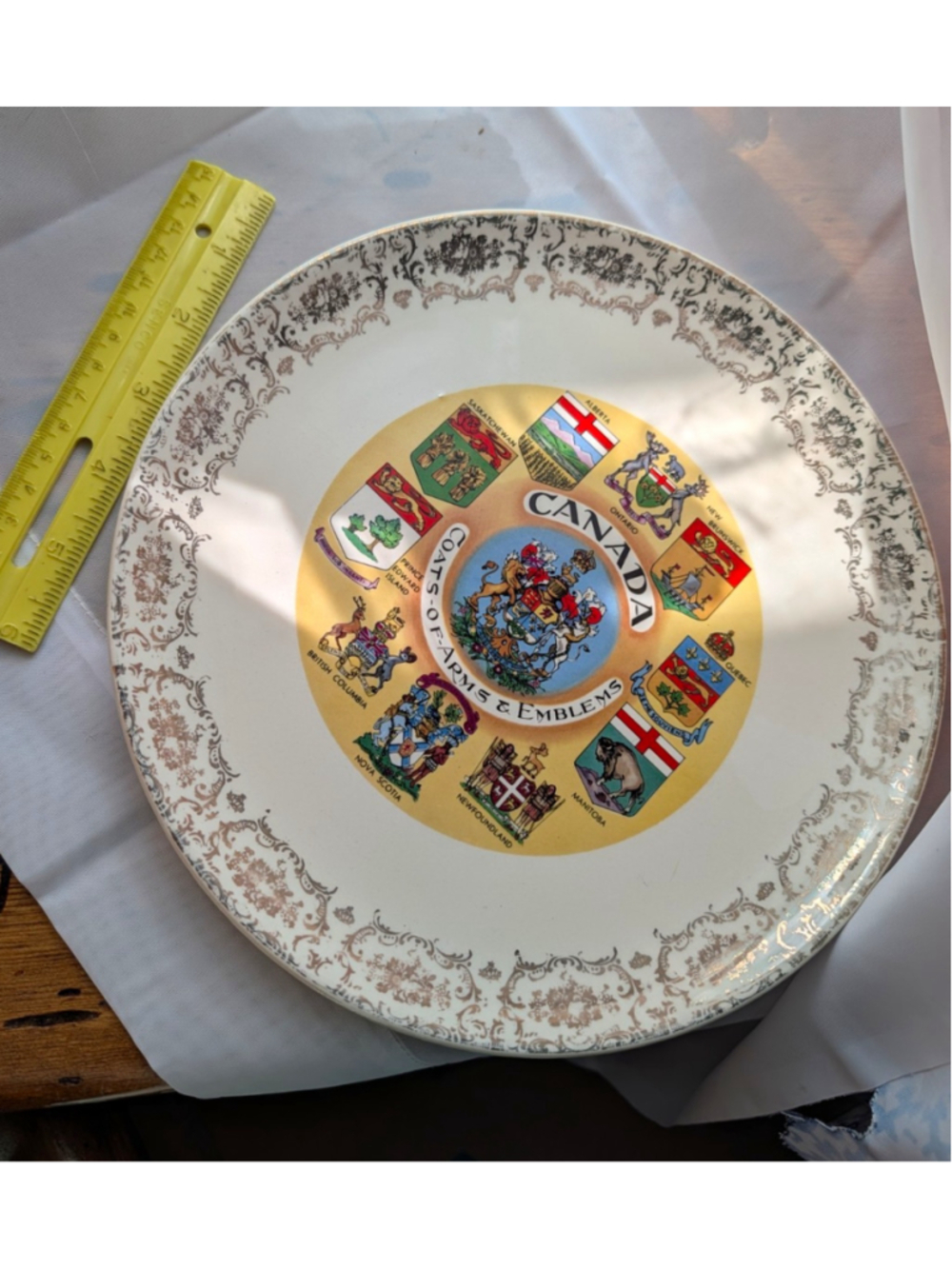 Canada Coats of Arms & Emblems Round Decorative Collector Plate Provincial Crest